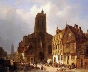 unknow artist European city landscape, street landsacpe, construction, frontstore, building and architecture. 168 oil painting on canvas